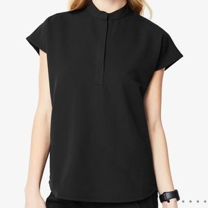 Figs Rafaela Scrub Top (Black)